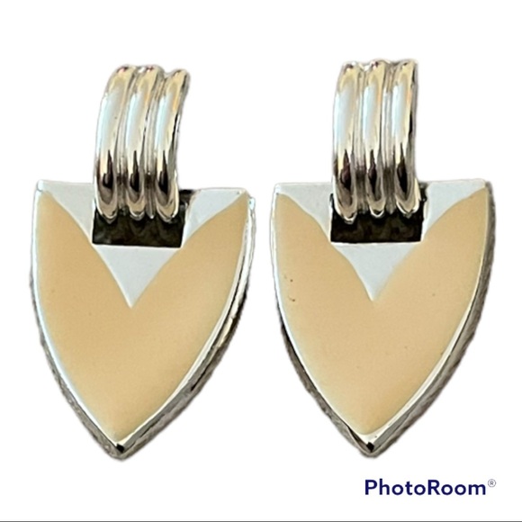 Lot of 3 pairs of Art Deco style pierced earrings - Picture 6 of 6